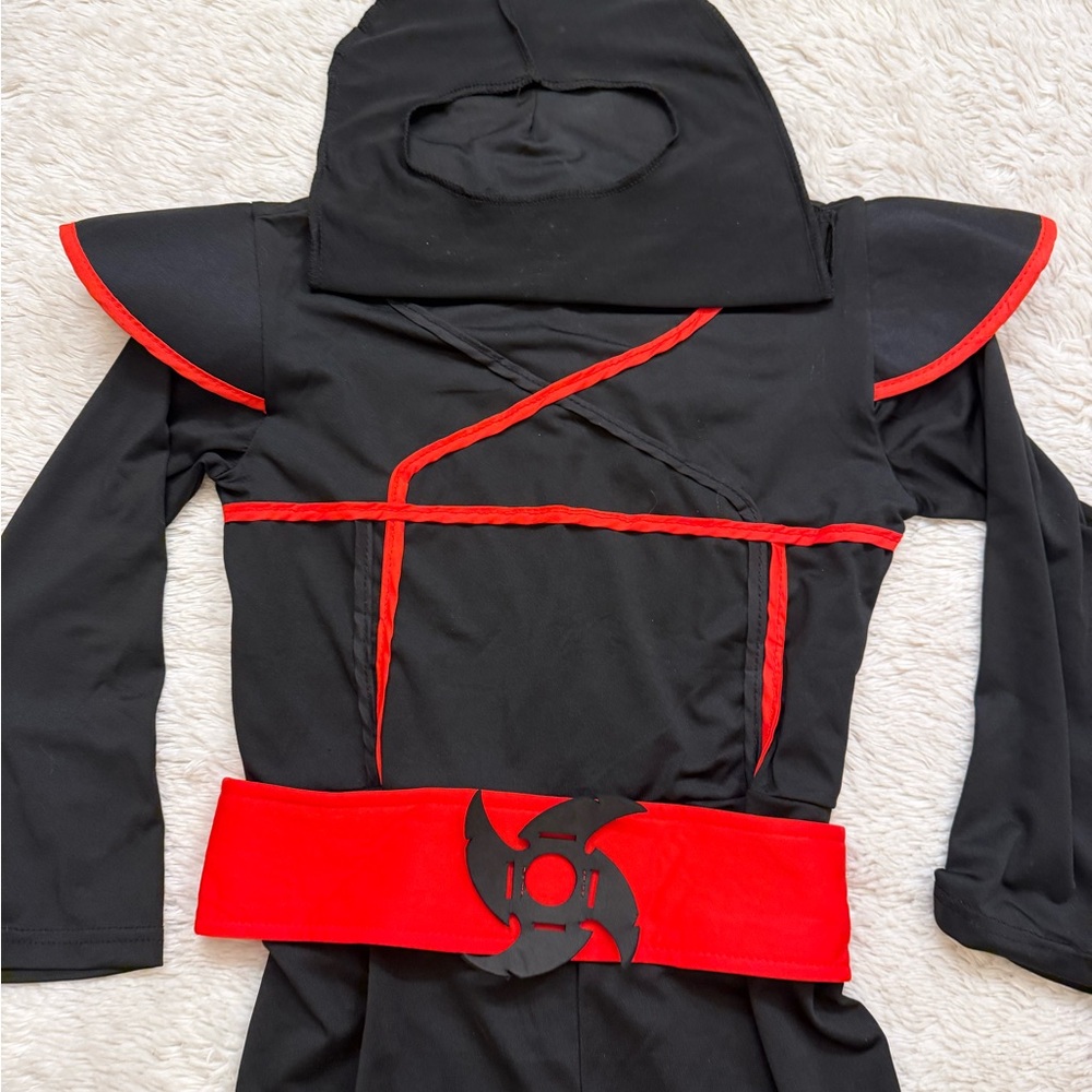 Superhero Ninja Costume - Black and Red - Picture 5 of 6